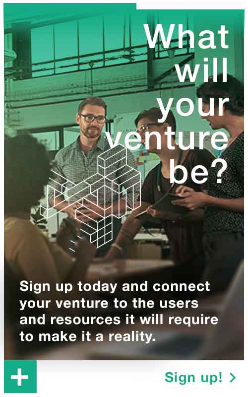 Nicht nur als konkretes Gestaltungselement des Corporate Designs, sondern vor allem als Sinnbild steht die Idee des 'unmöglichen Luftschlosses', das in greifbare Nähe rückt und dessen Umsetzbarkeit durch die Ressourcen-Verteilung dank der Plattform als machbar erscheint.